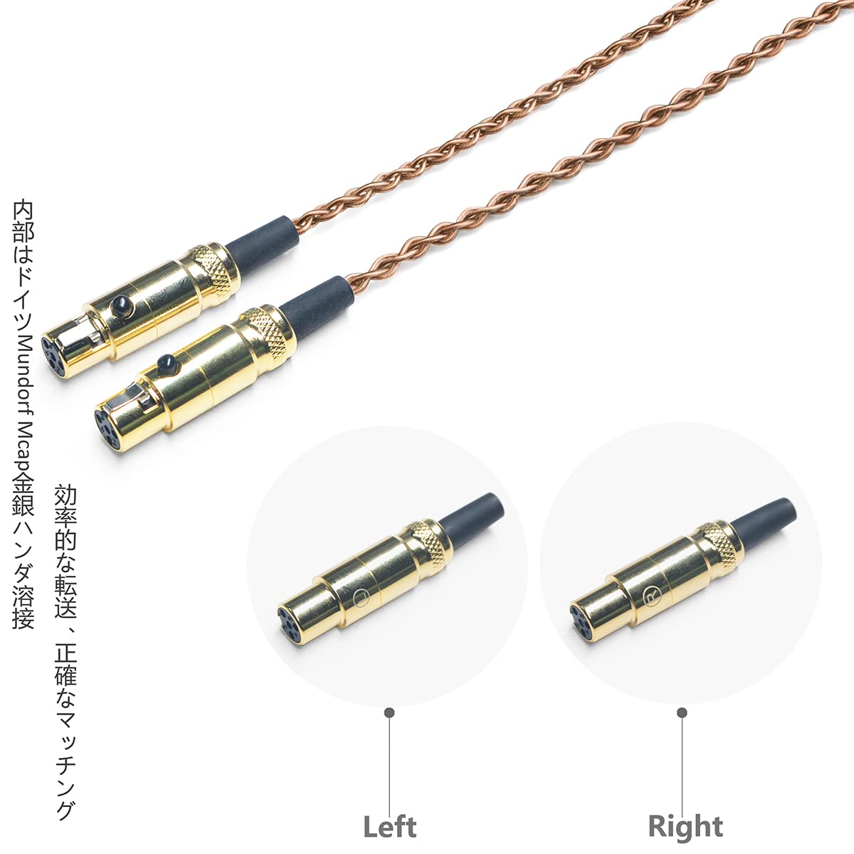Amazon | GUCraftsman 6N単結晶銅ヘッドホンアップグレードケーブル